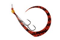 JACKALL BinBin Switch Candy Spare Rubber Hook Set Short #Shima Shima Red