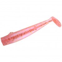 HAYABUSA FS444 Jack Eye FuriFuri Shad Worm 4" #05 Pink Glow Gold Lame