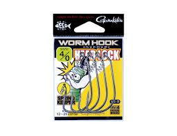 GAMAKATSU Worm Hook Head Lock [NS Black] #4/0