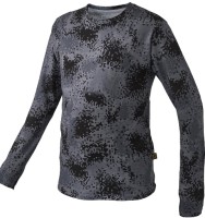 GAMAKATSU GM3704 No Fly Zone Long Sleeve Cool T-Shirt (Black Camouflage) S