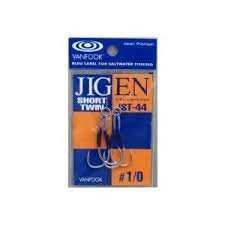 VANFOOK Jigen Short Twin JST-44 [Silver] #1/0 (2pcs)