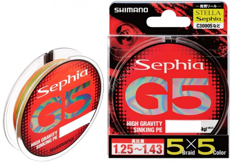 SHIMANO PL-E55N Sephia G5 PE [10m x 5colors] 150m #1 (16.7lb)