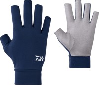 DAIWA DG-6823 Ice Dry UV Cut Cool Gloves (5fingers cut) Navy L