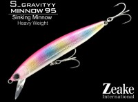 ZEAKE S_Gravityy Minnow 95 # SGM95005 Pink Back Rainbow Glow Belly