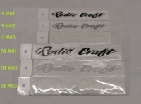 RODIO CRAFT RC Cutting Logo Sticker M Cursive Style #02 Carbon Silver