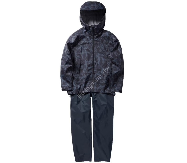 SHIMANO RA-047X 3 Layer Rain Suit (Black Duck Camo) L