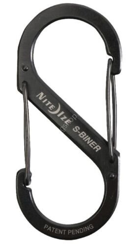 NITE IZE NI00737 S-Biner Dual Carabiner Stainless Steel #2 Black TitaNIum