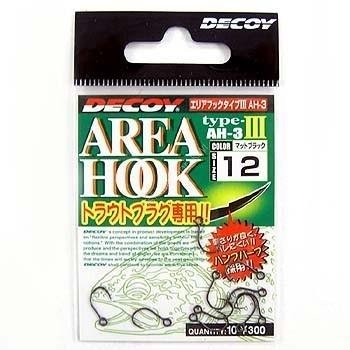 DECOY Area Hook Type II AH-3 [Mat Black] #12 (8pcs)
