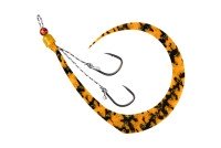 JACKALL BinBin Switch Candy Spare Rubber Hook Set Short #Shima Shima Orange Gold Lame