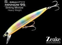 ZEAKE S_Gravityy Minnow 95 # SGM95006 Chart Back Rainbow Orange Belly