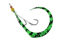 JACKALL BinBin Switch Candy Spare Rubber Hook Set Short #Shima Shima Keiko Green