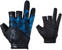 DAIWA DG-2023 Ice Dry Gloves with Pads (3fingers cut) Bottom Ocean XL