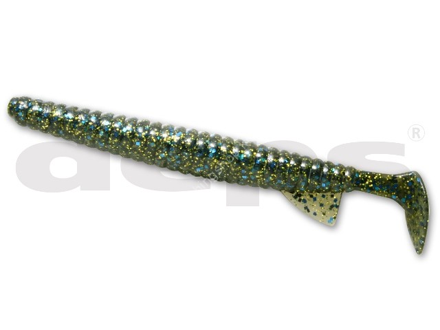 DEPS DeathAdder Shad 5'' #24 Smoked Pepper/Blue & Gold Flake