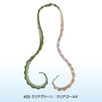 GAMAKATSU Luxxe 19-315 Ohgen 3D Soft Necktie #25 Clear Green / Clear Gold
