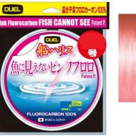 DUEL H4384- Pink Fluorocarbon Fish Cannot See Shock Leader