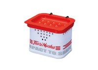 TSURI MUSHA Draining Bait Box #Red/White