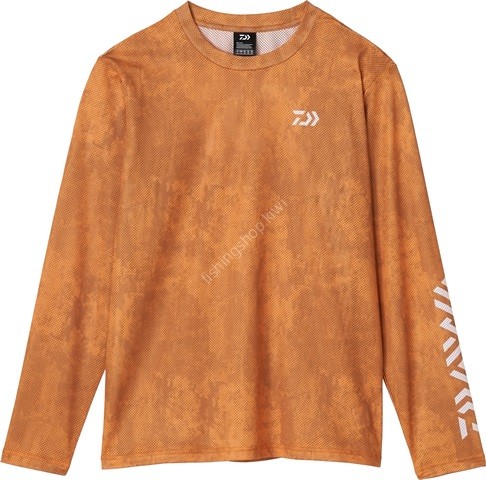 DAIWA DE-8624 Dry Mesh Long Sleeve Shirt (Bottom Orange) L