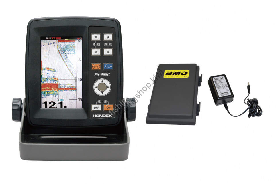 HONDEX PS-500C Portable Fish Finder 4.3inch Wide BMO Battery Set 