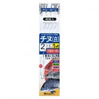 GAMAKATSU One-touch Snap Chinu Tsuki w/Thread [White] #2 Line #1.5 (4pcs)