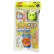 GAMAKATSU Ukimaro Sabiki Gogo Hage Kawa 3 Piece Rig [Gold] 6-1.2