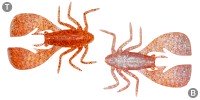 MEGABASS Fuwabug 1.8'' #Clear Orange/Rainbow Flake (6pcs)