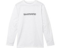SHIMANO SH-022W Dry Logo T-shirt Long Sleeve White M