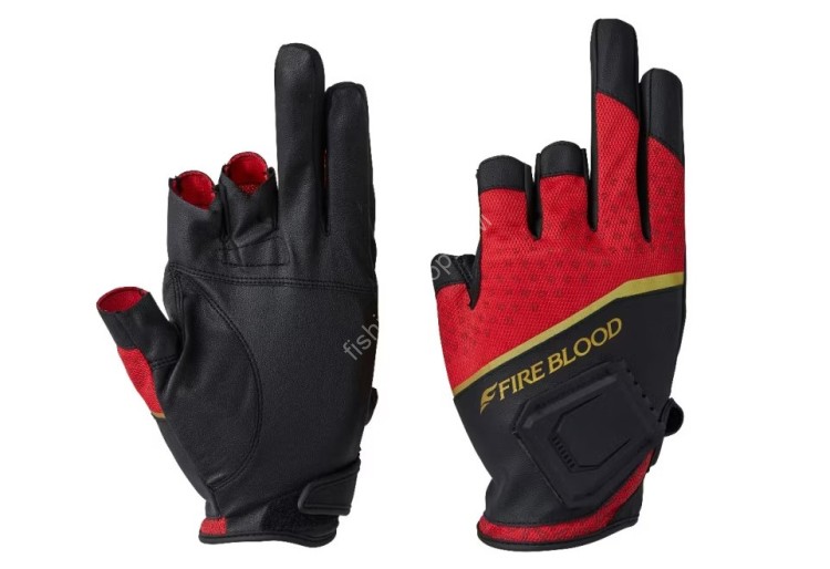 SHIMANO GL-100X Limited Pro Magnetic Quick Dry Gloves 3 (Blood Red) L