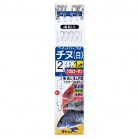 GAMAKATSU One-touch Snap Chinu Tsuki w/Thread [White] #3 Line #2 (4pcs)