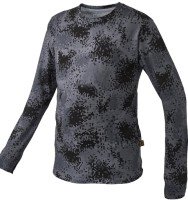 GAMAKATSU GM3704 No Fly Zone Long Sleeve Cool T-Shirt (Black Camouflage) 3L