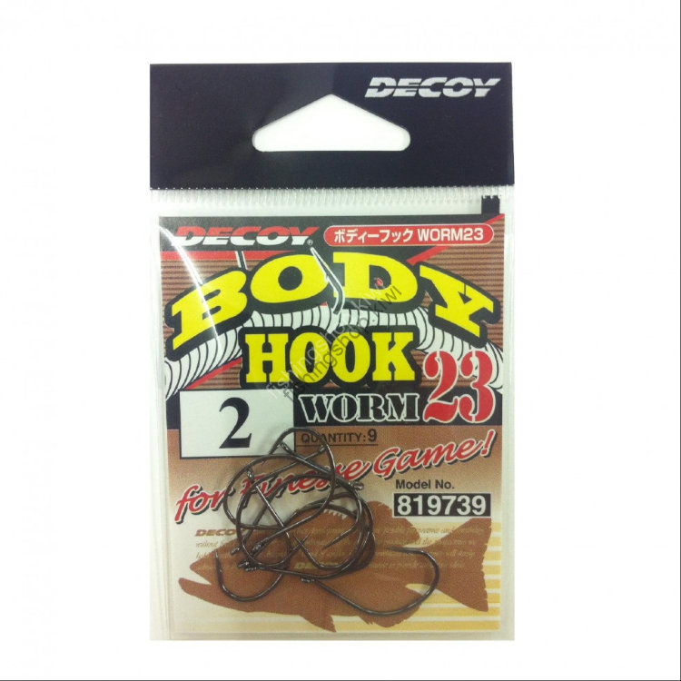 DECOY Body Hook Worm23 [NS Black] #2 (9pcs)