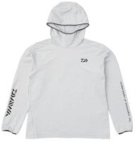 DAIWA DE-9224 Stretch Hoodie Shirt (Light Gray) L
