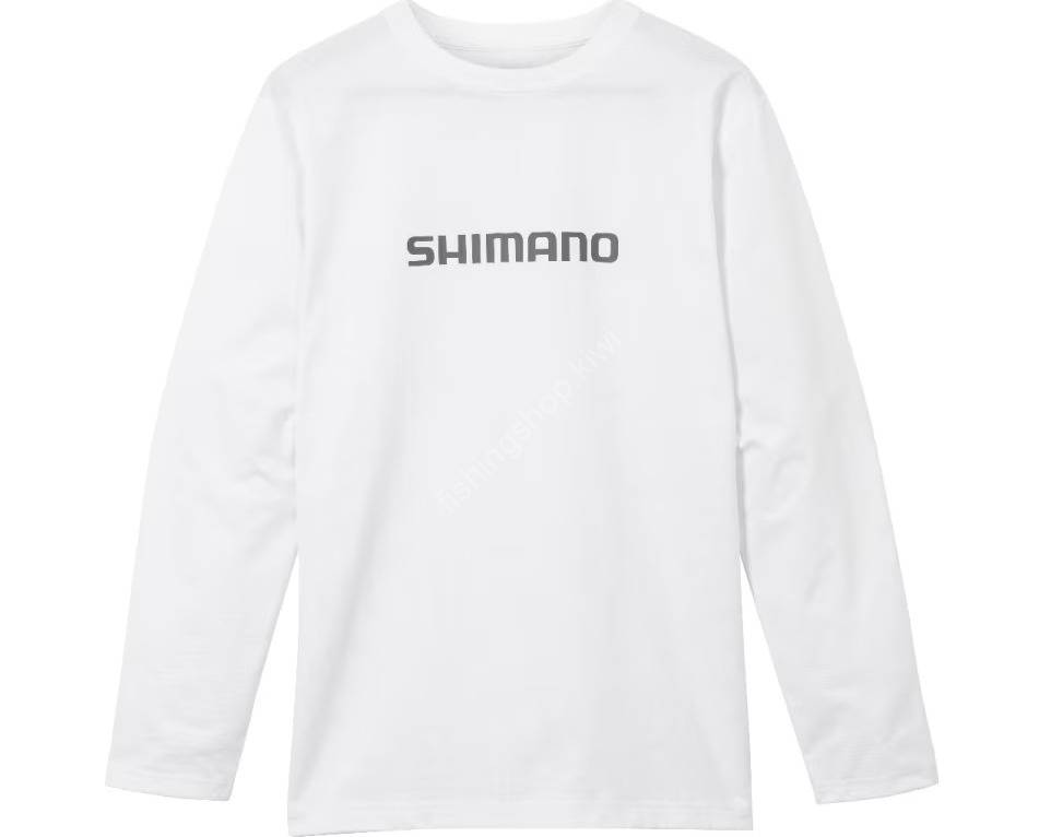 SHIMANO SH-022W Dry Logo T-shirt Long Sleeve White L Wear buy at