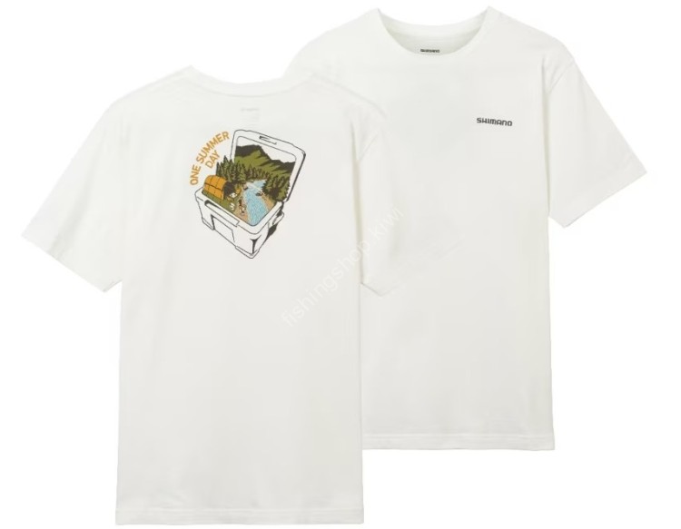 SHIMANO SH-003V Organic Cotton Graphic T-shirt Ivory XS