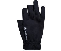 JACKALL Versatile Gloves Three Fingers L #Black
