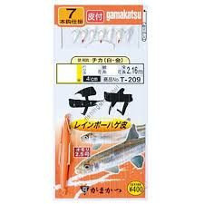 GAMAKATSU Chika Rainbow Hage 7 Piece Rig [White Gold] 4-0.8 4-0.8 (7pcs)