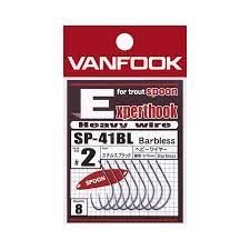 VANFOOK Spoon Expert Hook Heavy Wire SP-41BL [Stealth Black] #1/0 (8pcs)