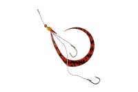 JACKALL BinBin Switch Candy Spare Rubber Hook Set Long #Shima Shima Red