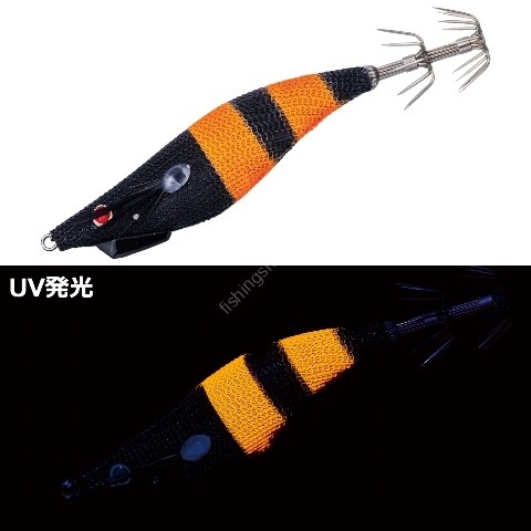 GAMAKATSU 19-353 Speed ​​Metal Egi Dropper F Type #24 Black Head/Orange Zebra