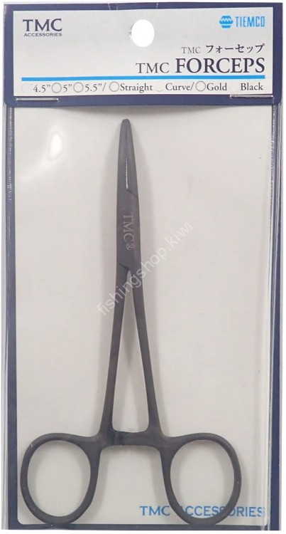 TIEMCO TMC Forceps 5.5 Curved Black