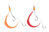 JACKALL Ranbu BinBin Switch Spare Rubber Hook Set #9/#9 Orange & Red Set (2 Set)