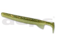 DEPS Deathadder Shad 4" 113 Light Watermelon Copper Flakes Pearl White