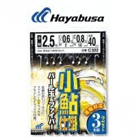 HAYABUSA Ko Ayu Shikake Pearl Ball & Fiber C322 [Gold] 3 Hooks 3-0.6 (2pcs)