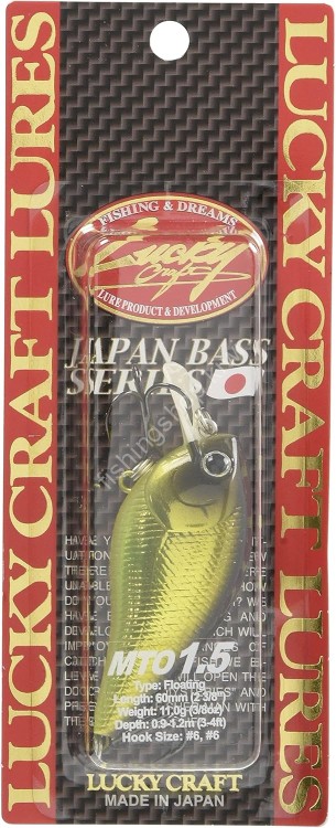 LUCKY CRAFT LC MTO 1.5 #Chart Gold and Black (Bone)
