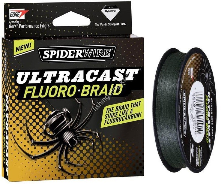 BERKLEY SpiderWire Ultracast Fluoro Braid [Moss Green] 114m (50lb) Fishing  lines buy at