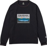 DAIWA DE-6724 Fishing Net T-shirt Lakeside (Black) M