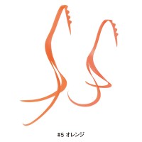 GAMAKATSU Luxxe 19-330 Ohgen Silicone Necktie Slit Curly #05 Orange