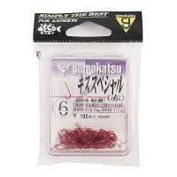 GAMAKATSU Kiss Special [Red] #6 Box (100pcs)