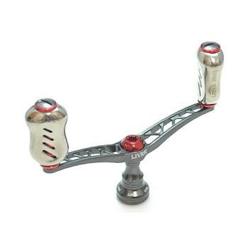LIVRE 3847 Wing100 Fino Knob for Shimano S3 #Gunmetal P + Red G