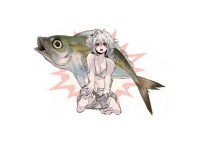 J-LIKE PRODUCT Fish Art Sticker Mini #Aji