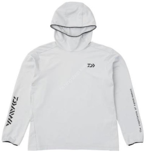 DAIWA DE-9224 Stretch Hoodie Shirt (Light Gray) 2XL
